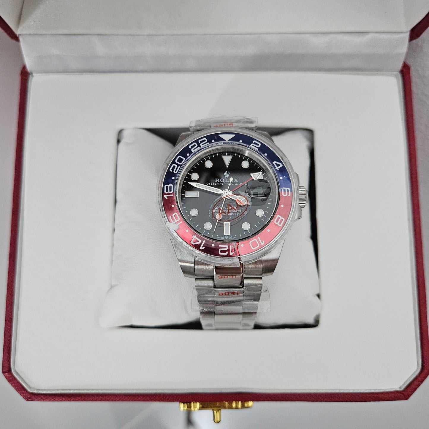 Rolex - GMT Pepsi 40mm, Stainless Dial and Bracelet