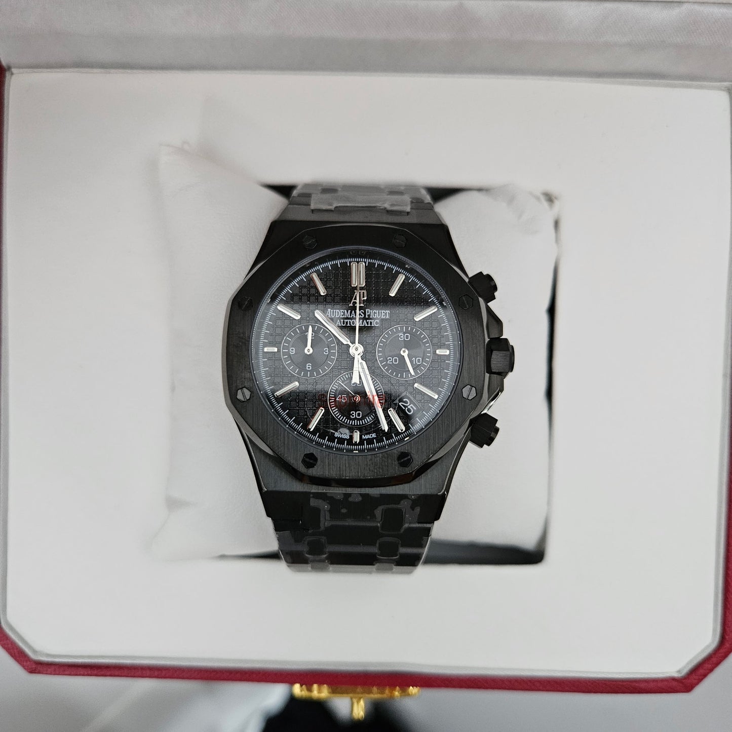 Audemars Piguet Royal Oak Chronograph: Black Dial, Black Bracelet