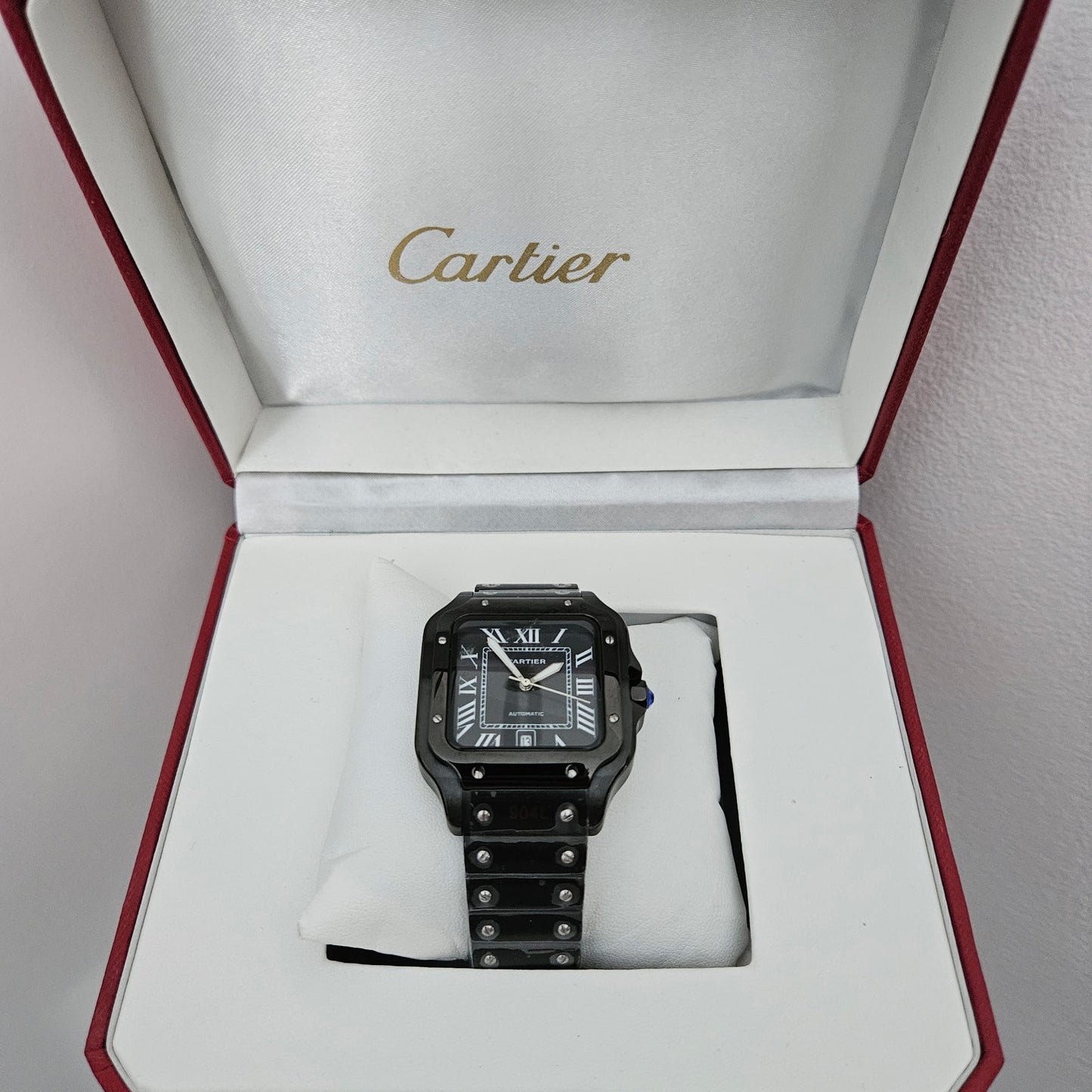 Cartier - Santos 40mm Black Dial Black Bracelet